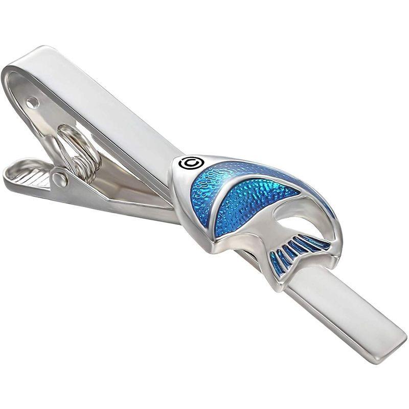 Yoursfs おもしろ ネクタイピン 魚 ブルー 熱帯魚 ネクタイピン かわいい 真鍮製 ネクタイピン シルバー おしゃれ メンズ アクセ Tgkzviukaa ファッション Kccc Uk
