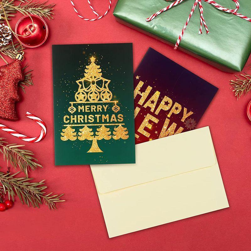 Gwhole クリスマス プレゼント グリーティングカード 24枚セット クリスマスカード 新年お祝いカード メッセージカード 二つ折り 年 ケーディーラインストア 通販 Yahoo ショッピング