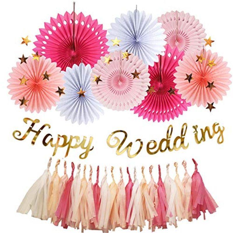 Iwlorys 結婚式 飾り付け 装飾 セット ウェディング デコレーション バレンタイン 飾り 二次会 記念日 ペーパー ファン Happ ケーディーラインストア 通販 Yahoo ショッピング