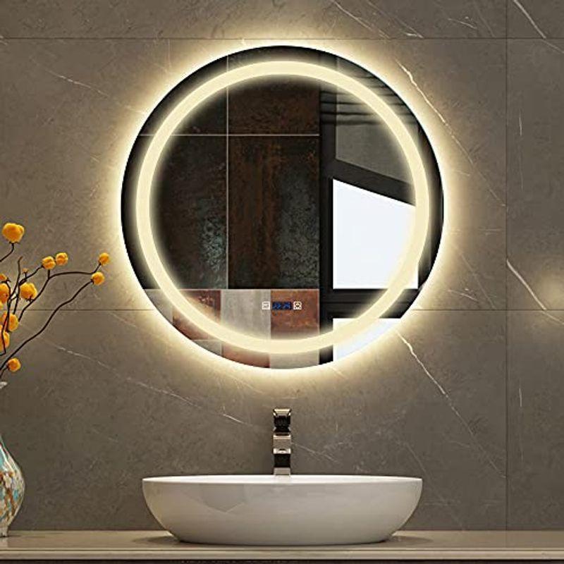 メーカー再生品 洗面台 洗面所 化粧鏡 照明付き 壁掛け Led 鏡 ミラー Bacoer おしゃれ 色温度3000 6000k調節可 白色led内蔵 暖色 その他浴室 浴槽 洗面所設備 Searaequipamentos Com Br