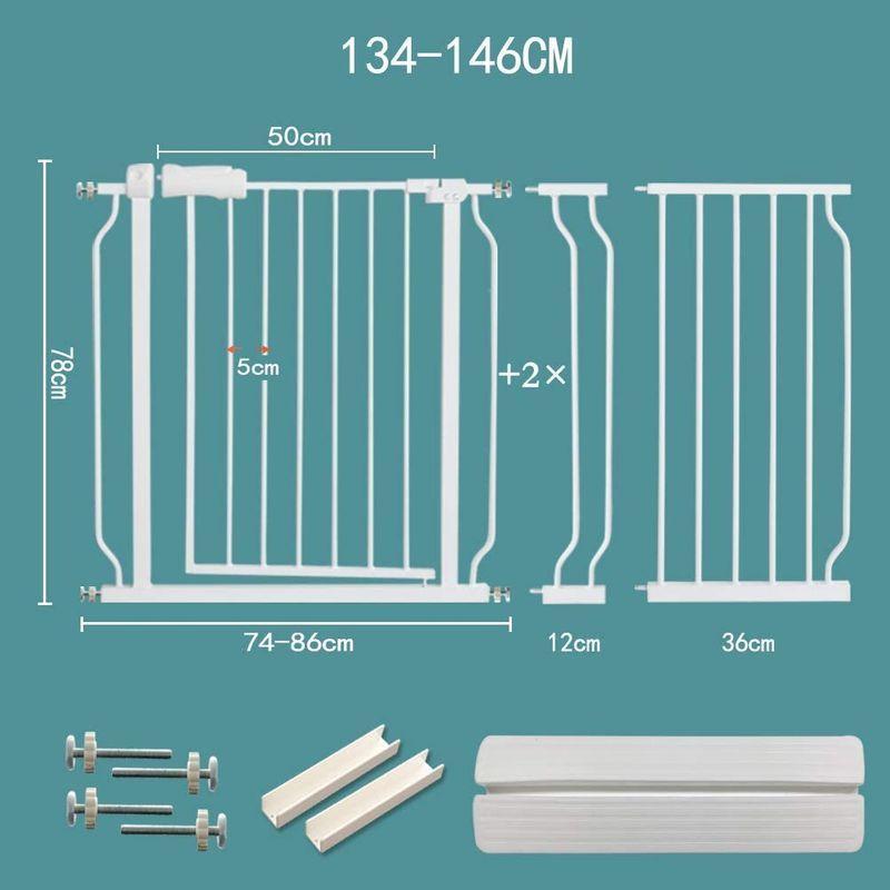 Mornyray ベビーゲート ベビーフェンス 突っ張り式 オートクローズ機能 ペットゲート 拡張フレーム付き セーフティー 安全ゲート 扉 