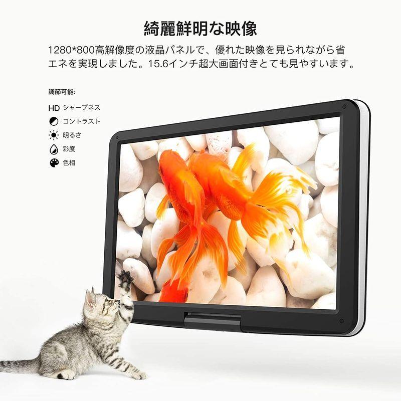 ポータブルdvdプレーヤー 17 9型 Topcony Cdプレーヤー 15 6インチ 超大画面付き 1280 800 液晶 ダブルスピーカ ケーディーラインストア 通販 Yahoo ショッピング