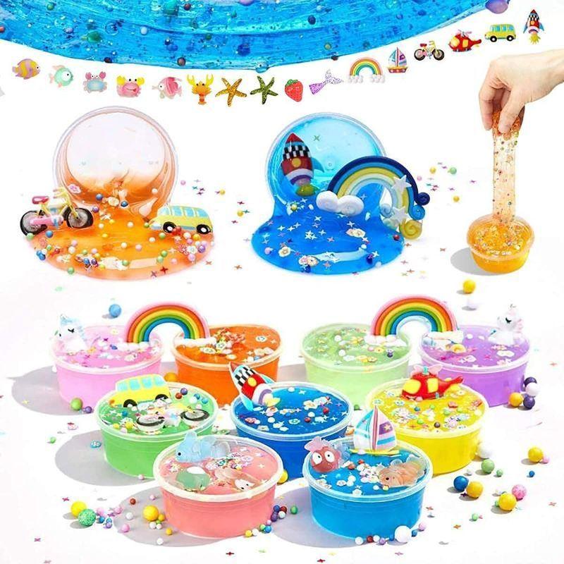 Sale 73 Off Heytoos スライム キット 18個slime 水晶粘土 ねんど Diy 金魚鉢ビーズ 果物切片 フォームビーズ 24色スパンコール 海洋動物5pcs 手 Qdtek Vn