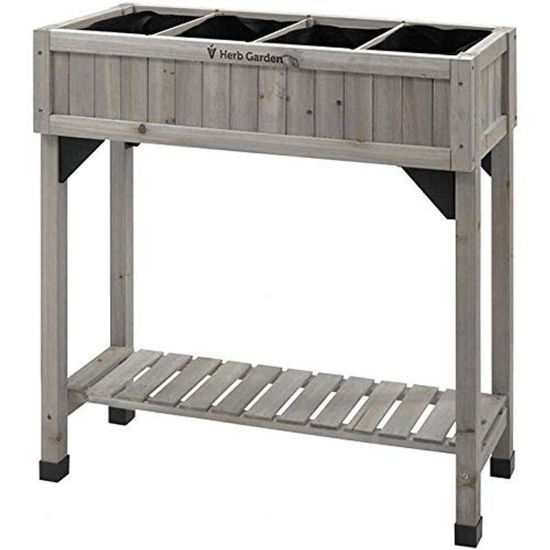 タカショー(Takasho) プランター レイズドベッド ハーブプランター スリム グレイウォッシュ WK-08FG