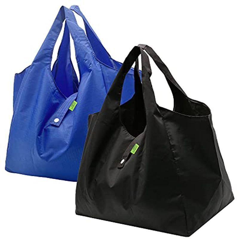 再追加販売 GOKEI エコバッグ 2個入り 折りたたみ 買い物バッグ コンビニバッグ 大容量 防水素材 収納 水や汚れにも強い 軽量 コンパクト  バッグ