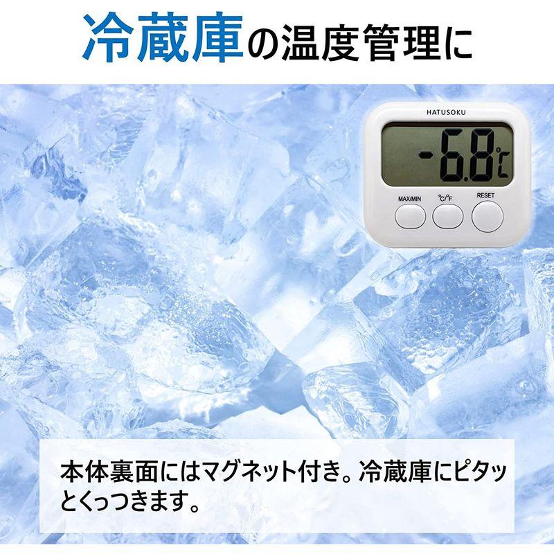 HATUSOKU 防水センサー付きデジタル温度計 マグネット 吸盤付き 水温計 水槽 アクアリウム 冷蔵庫 冷凍庫 (ホワイト)｜kdline｜08
