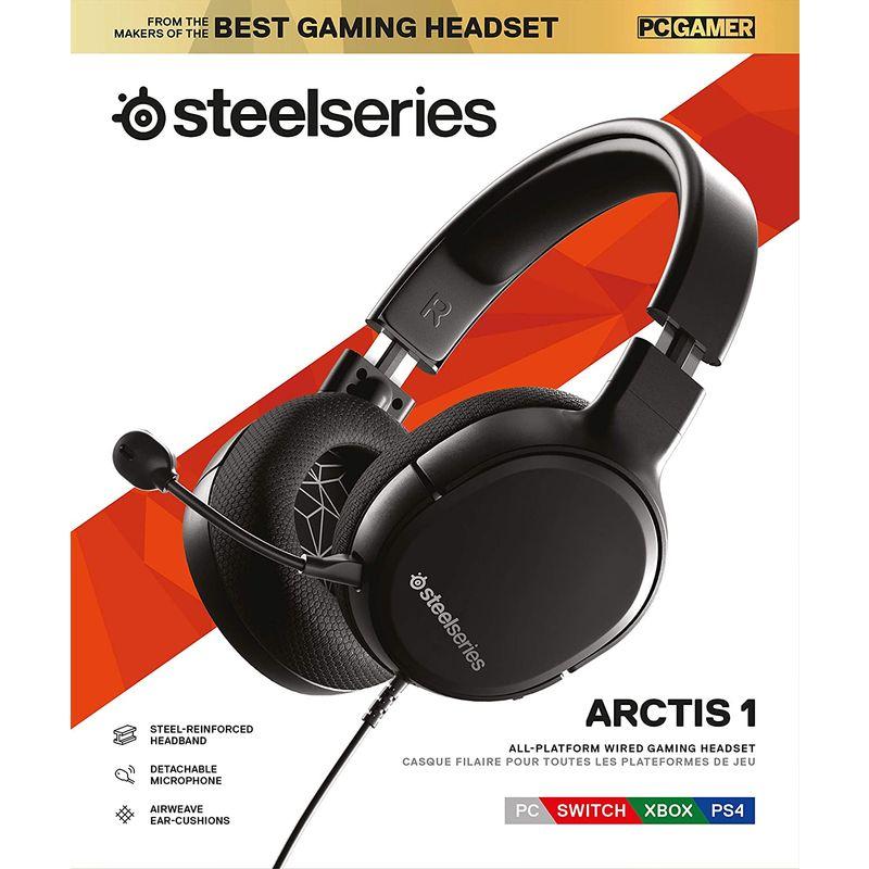 SteelSeries ゲーミングヘッドセット マイク付き 有線 密閉型 PC PS5 PS4 Switch 対応 Arctis 1 614｜kdline｜15