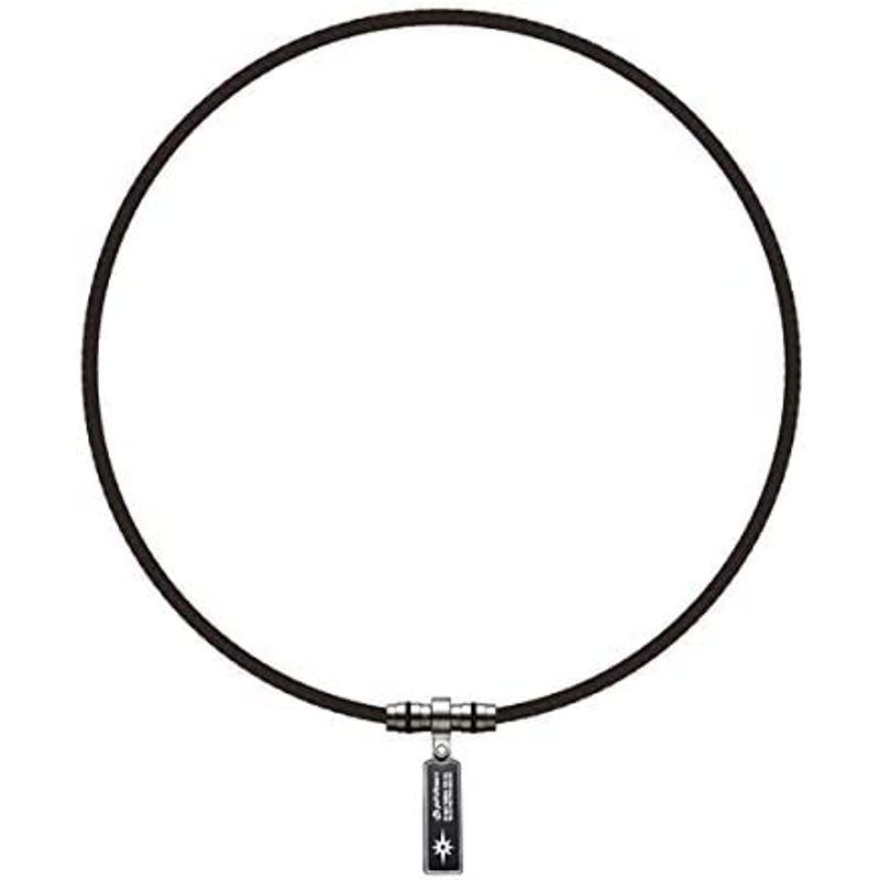 phiten(ファイテン) ネックレス RAKUWAネックX100 ペンダントトップ ブラック 42cm ブラック 42cm 紐部 ステンレス