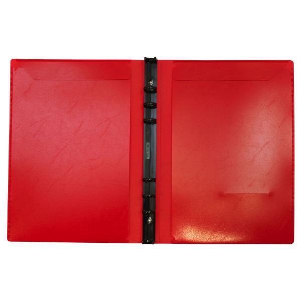 A5サイズ 6穴 ミトスシステムバインダー 内径10mm 赤 システム手帳