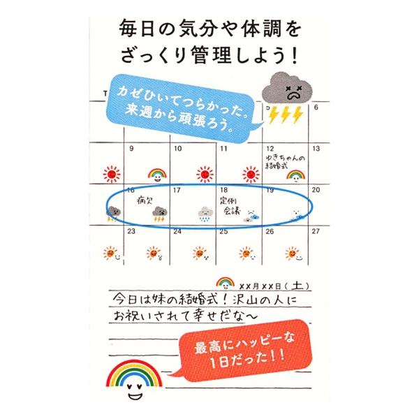 手帳用シール/ステッカー 貼ってはがせる 気持ちシール お天気柄 82304