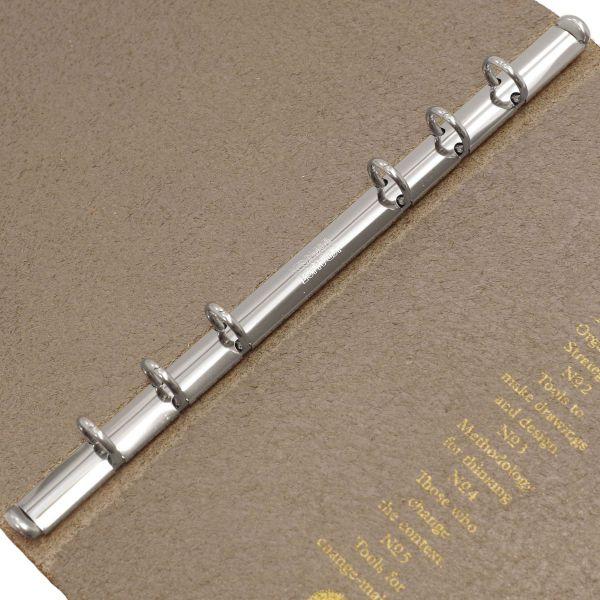 バイブルサイズ プロッター シュリンク リング径11mm ブルー レザー