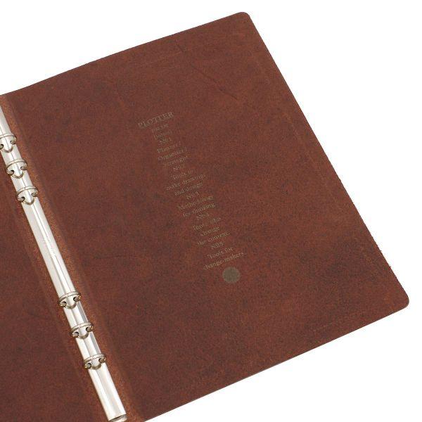 A5サイズ プロッター プエブロ リング径11mm ブラウン レザー