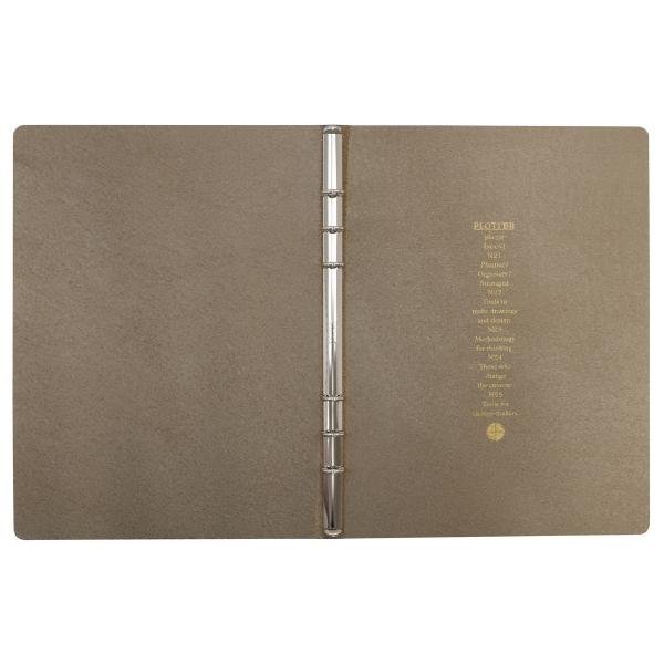 A5サイズ プロッター シュリンク リング径11mm グレー レザー