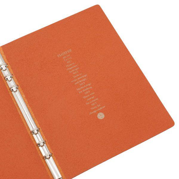 A5サイズ プロッター シュリンク リング径11mm オレンジ レザー