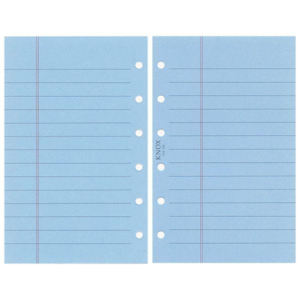 システム手帳 ミニ6サイズ リフィルリーガルパッドメモ 80枚 ブルー