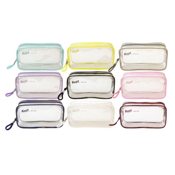 Kept/ケプト クリア ペンポーチ ネイビー 筆箱 透明 かわいい KPF902K