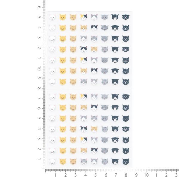 手帳用シール 楽天最安値に挑戦 ステッカー 貼ってはがせる ネコ柄 541 気持ちシール