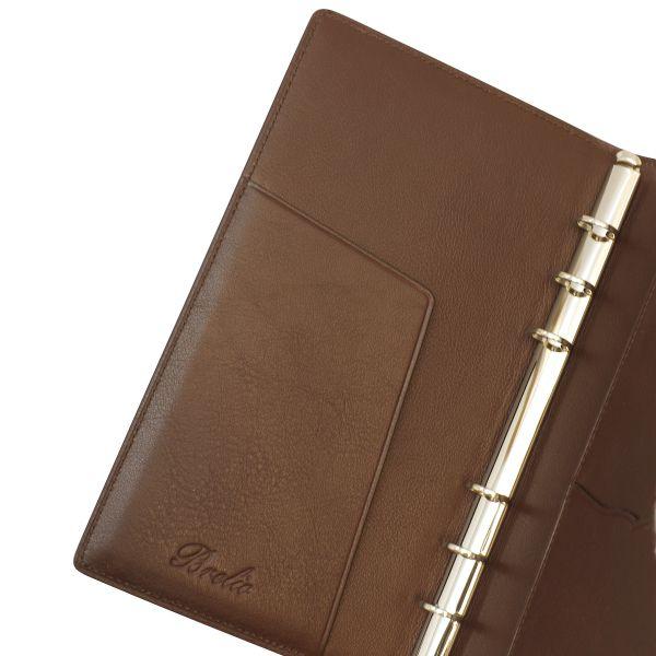 システム手帳 バイブル ロイヤルコードバン リング径11mm ノート チョコ  590-22の画像