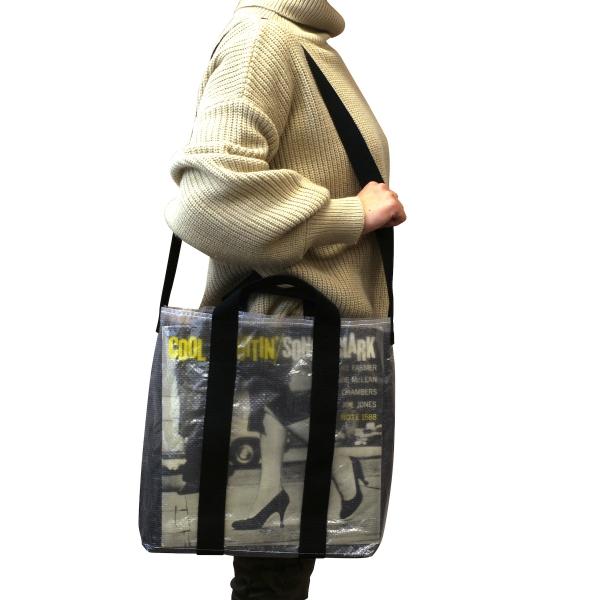 RECORD BAG/レコードバッグ ブラック 2WAY トートバッグ かわいい SSB 