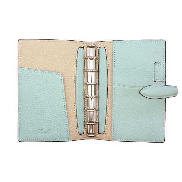 システム手帳 ミニ6 モルビド ベルト15mm アクア/ガーデニア 751-07  