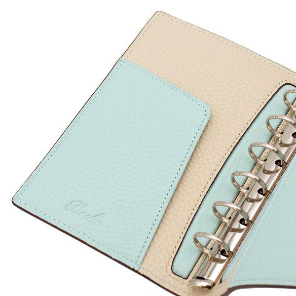 システム手帳 ミニ6 モルビド ベルト15mm アクア/ガーデニア 751-07  