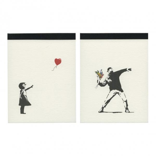 バンクシー Banksy B7サイズ メモ バルーンガール メモ帳 メモパッド