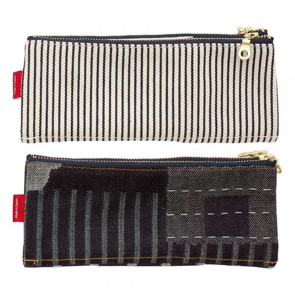 岡山デニム ベンディペンケース ランダムパッチワーク デニム 日本製