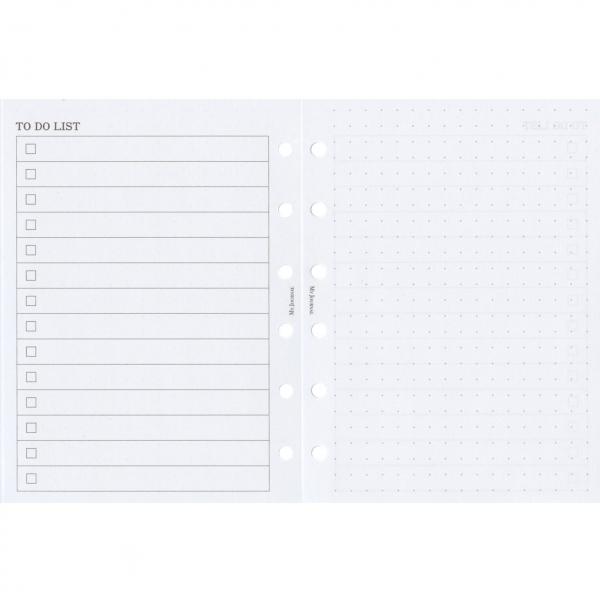 My Journal システムバインダー ミニ6サイズ リフィル TO DOメモ