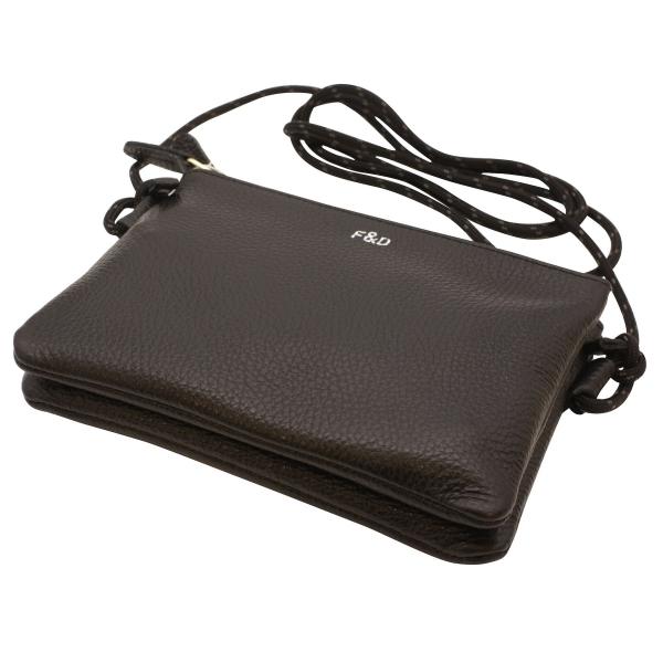 F&D レザーショルダーバッグ ブラック 本革 日本製 FD-60-BK : 文具 