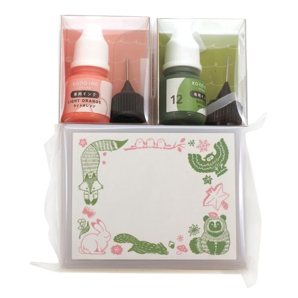 konoiro stamp インクセット 浸透印 森の動物 女子文具博 1806005 p146330文具・文房具のKDM ヤフー店 通販 Yahoo!ショッピング