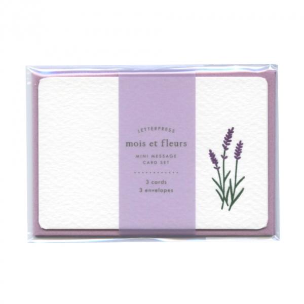 mois et fleurs ミニメッセージカードセット  lavender  MOF-107 | 