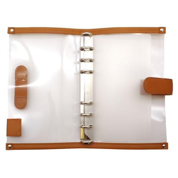 LETS STATIONERY GOODS クリアシステム手帳 バイブル レッド B6-3