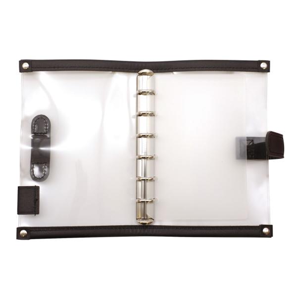 LETS STATIONERY GOODS クリアシステム手帳 ミニ6 レッド M6-3_1