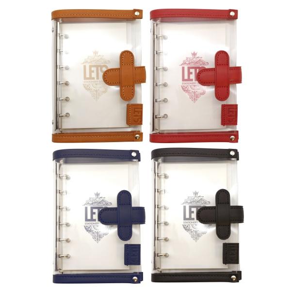 LETS STATIONERY GOODS クリアシステム手帳 ミニ6 レッド M6-3_5