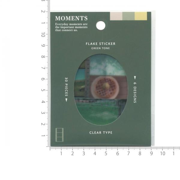 MOMENTS STICKER/モーメンツフレークステッカー green tone おしゃれ シール 81356 |  | 02