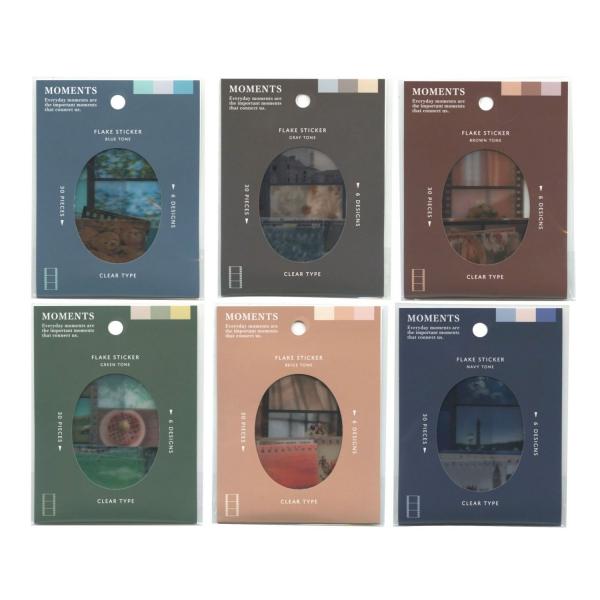 MOMENTS STICKER/モーメンツフレークステッカー green tone おしゃれ シール 81356 |  | 03