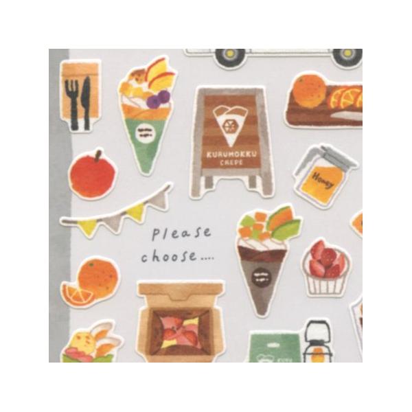 ことりまち商店街 おかいものステッカー クレープ屋キッチンカー