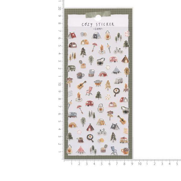 cozy sticker/コウジーステッカー CAMP かわいい シール 81415 : 文具
