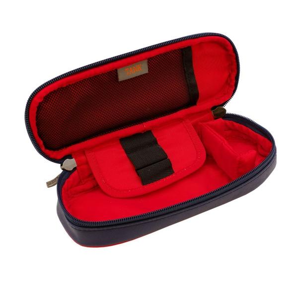 TANK ハーフペンケース グレージュ 大容量 丈夫 筆箱 ペンポーチ