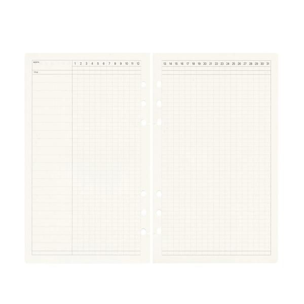 スタイルノート A5サイズ 6穴リフィル ガントチャート LGF25-45 : 文具