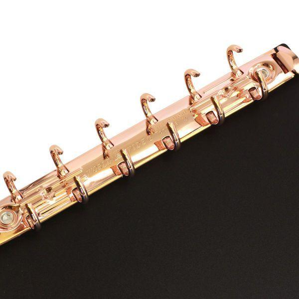 ミニ6サイズ 差し込みシステム手帳リング 15mm ローズゴールド 1706