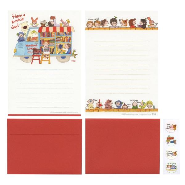 ココちゃん レターセット レッド 手紙 便箋 封筒 COCOちゃん かわいい