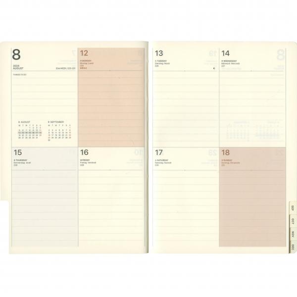 2024 手帳 9月始まり B6 週間 ブロック見開き ポケット ラベンダー LKS64240 p153590文具・文房具のKDM ヤフー店 通販 Yahoo!ショッピング