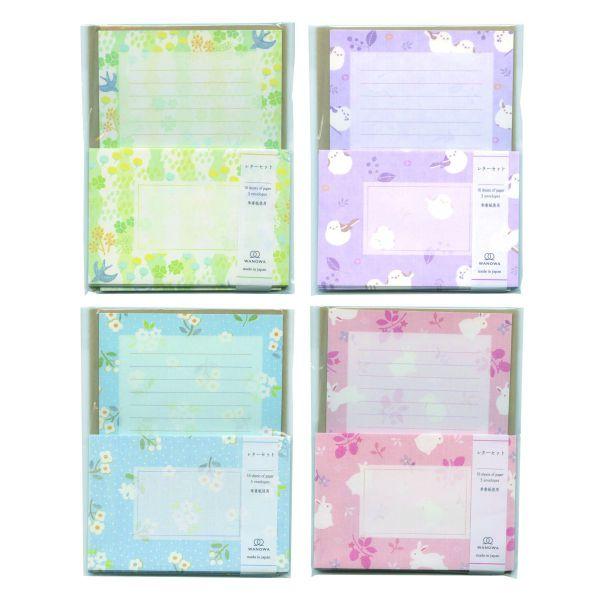 レターセット B6サイズ WANOWA クローバー 手紙 便箋 封筒 かわいい