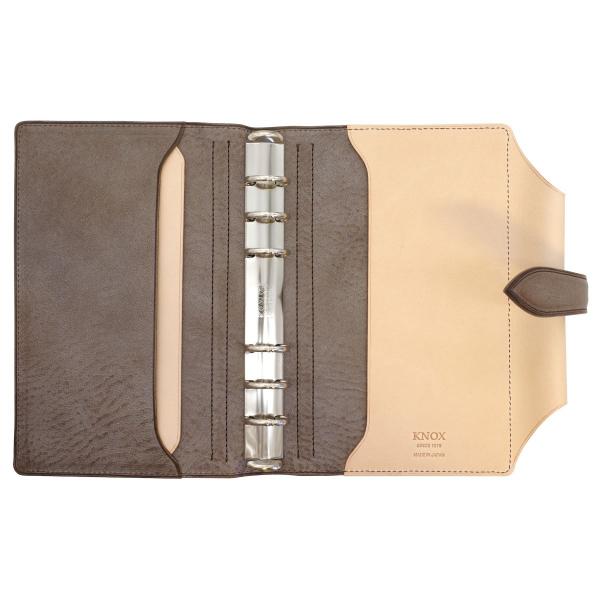 N/PEARCE エヌピアス バイブルサイズ 20mm グレー 本革製 システム手帳