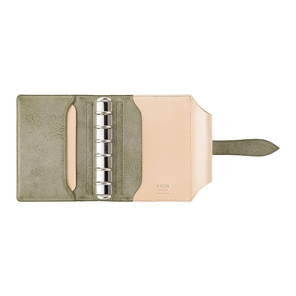 N/PEARCE エヌピアス ミニ6サイズ 20mm グリーン 本革製 システム手帳  