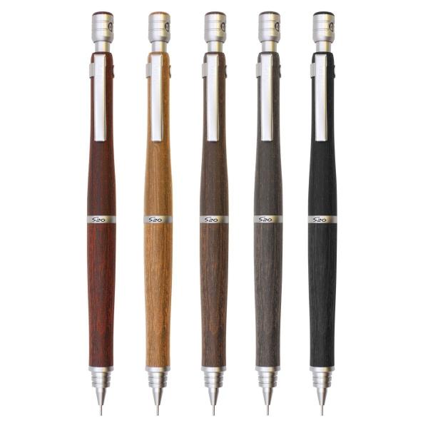 シャープペンシル S20 0.5mm パック ディープレッド 木製 PHPS2SKDR5