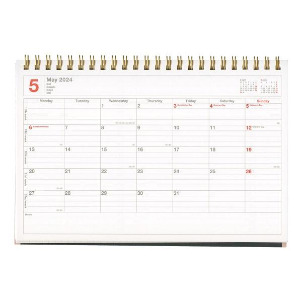 2024 4月始まり A5 ノートブック カレンダー マグネット ピンク  24SDR-NB3-PK｜kdmbz｜02