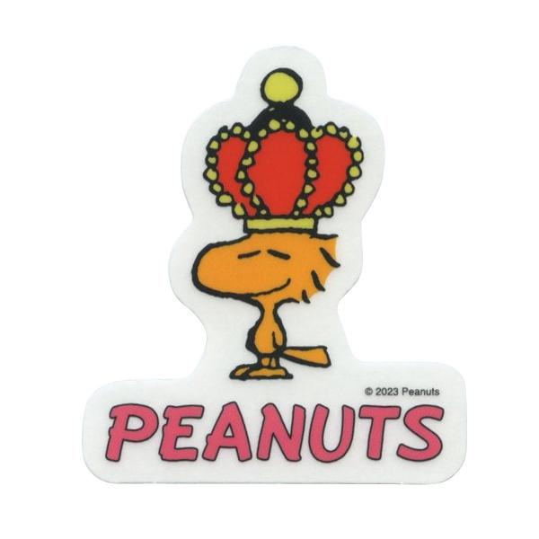 ピーナッツ クリアステッカー 王冠 スヌーピー かわいい S8589577
