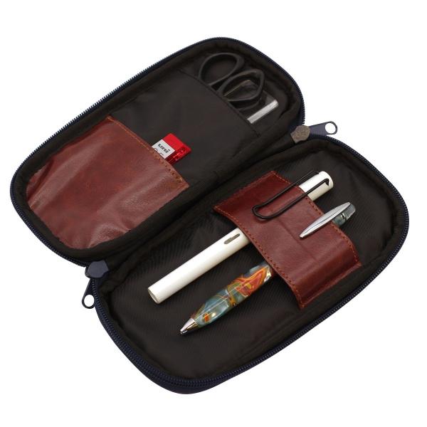 デニム ラウンドジップ ペンケース 筆箱 LDD-RZP-100 : 文具・文房具の